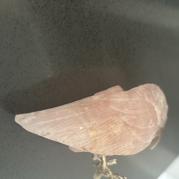 Hand Carved Rose Quartz VTG Parrot - Picture 11 of 16